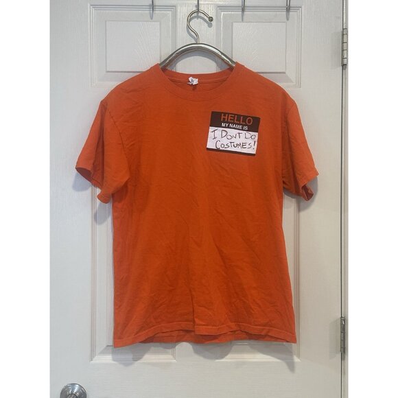 Vintage Jerzees Halloween Hello My Name Is T Shirt Size L - Picture 1 of 5